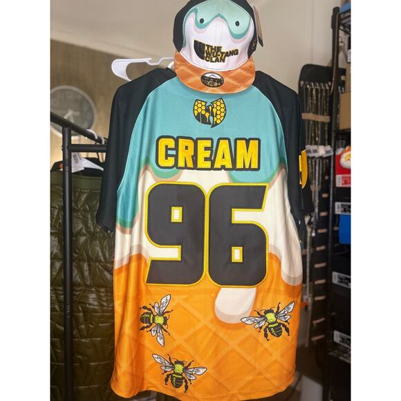 SZ S - Wu-Tang Baseball Jersey & 7 1/8 Hat - New w/ tags - Picture 2 of 3